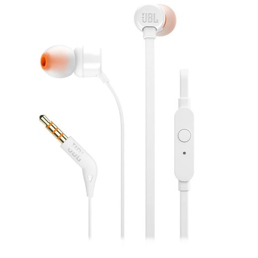 Наушники Вставные с Микрофоном JBL JBLT110, White