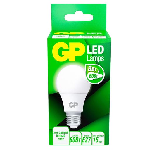 Светодиодная лампа GP 8W 4000К 806lm E27 Нейтральный
