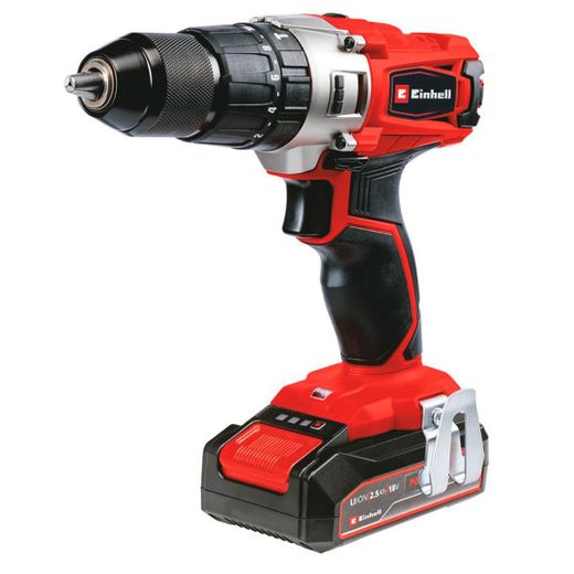 Дрель-шуруповерт Einhell TE-CD 18/2 Li-i +22, аккумуляторная 1x2,5Ah АКБ, ударная, набор (4514220)