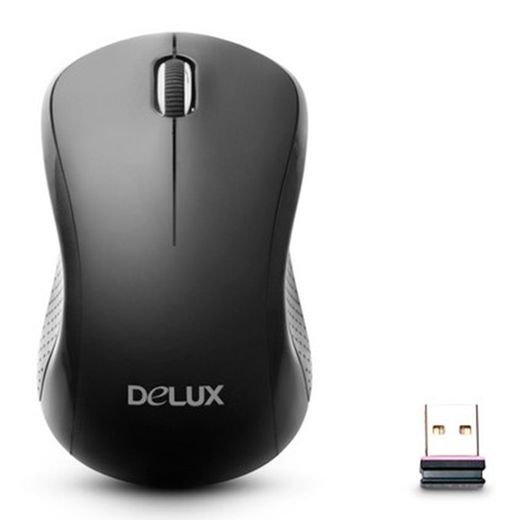 Мышка беспроводная USB Delux DLM-391OGB Black