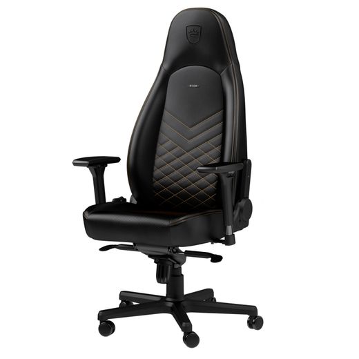 Игровое компьютерное кресло Noblechairs Icon, Black/Gold (NBL-ICN-PU-GOL)