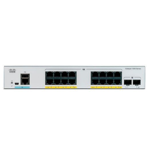 Коммутатор Cisco Catalyst 1000 16port GE, POE, 2x1G SFP