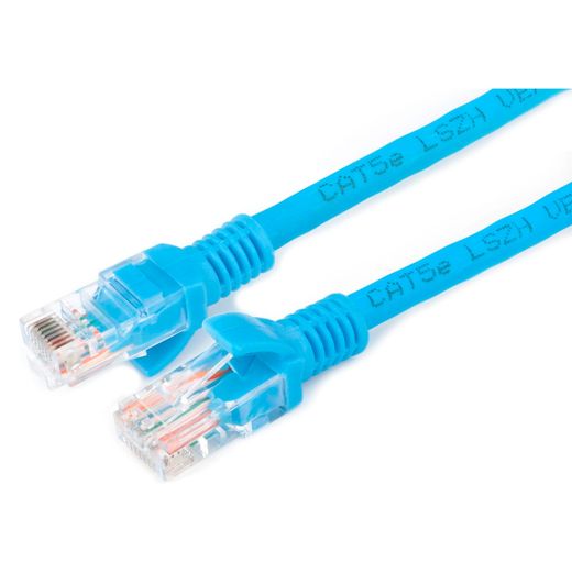 Патч-корд LSZH медный UTP Cablexpert кат.5e, 1м, синий (PP30-1M/B)