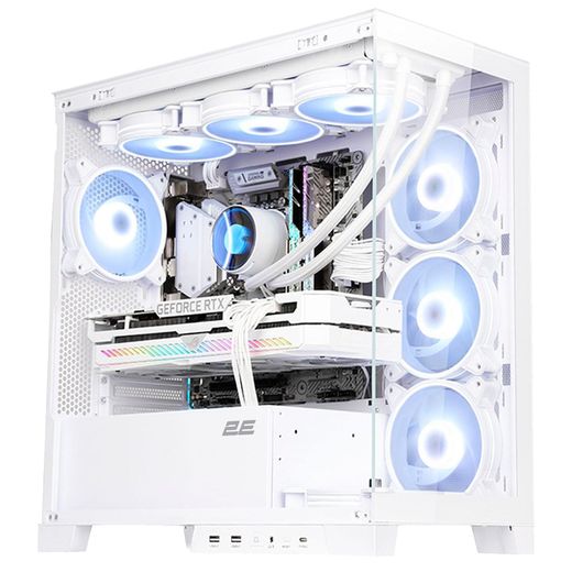 ПК корпус 2E FANTOM GK701W MiniTower, window, White mATX (GK701W)