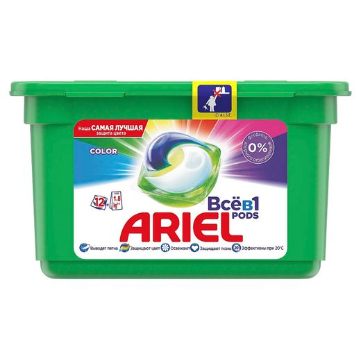 Капсулы для стирки ARIEL Авт Color 12X27г/23.8г 737311