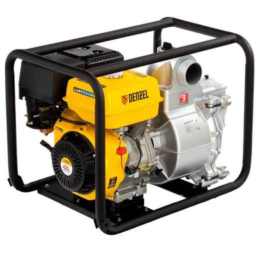 Мотопомпа бензиновая для грязной воды Denzel PX-80D, 15 л.с., 3