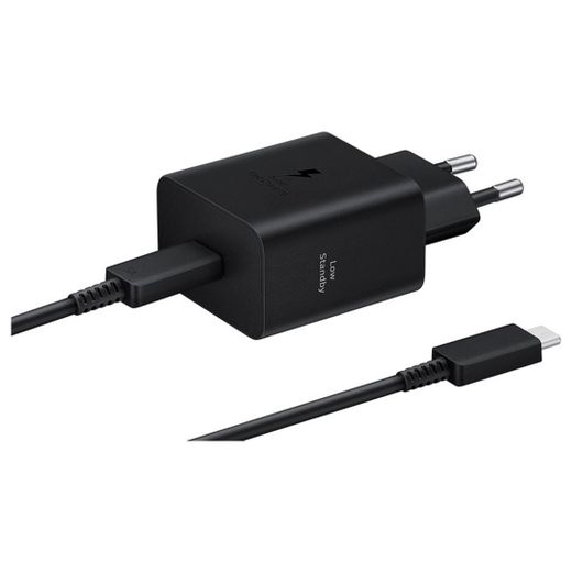 Адаптер питания Samsung, 1*Type-C 45Вт (PD 3.0)+Cable 5A, Black (EP-T4511XBEGRU)