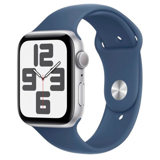 Смарт-часы Apple Watch SE 40mm Silver Aluminium Case with Denim Sport Band - S/M (MXEC3)