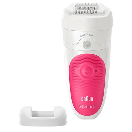 Эпилятор Braun Silk-épil 5 5-500, сухая/влажная эпиляция, 1 насадка и подсветка SmartLight, розовый