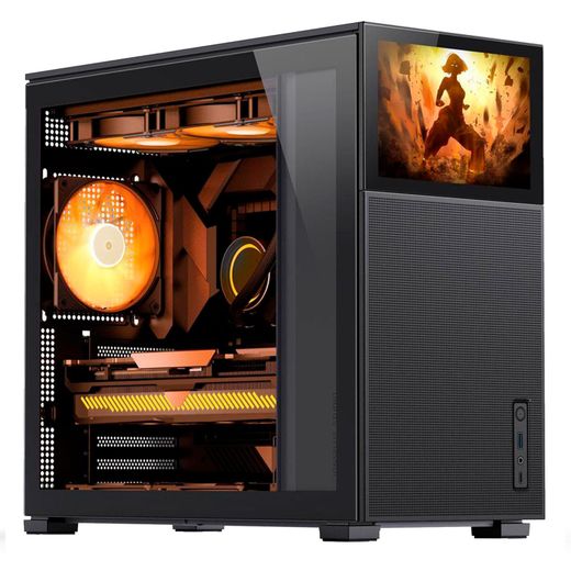 ПК корпус Jonsbo D41 MESH SCREEN MiniTower, window, Black ATX (D41 MESH SC Black)