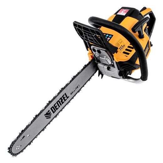 Пила цепная бензиновая Denzel DS-5218, шина 45 см, 52см3, 3 л.с., шаг 0,325, паз 1,5 мм, 72 зв (9523