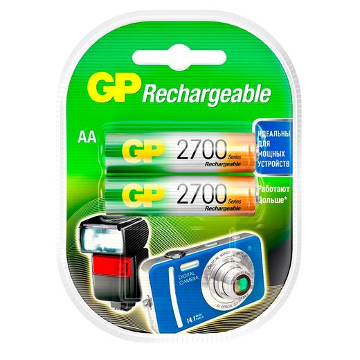 Аккумулятор AA GP Rechargeable 2х2700mAh