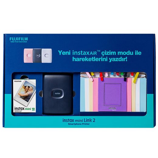 Принтер моментальной печати для смартфонов FUJIFILM Instax Mini Link 2 Blue в подарочной упаковке
