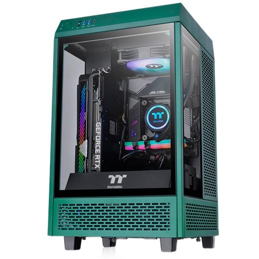 ПК корпус Thermaltake Mini Tower 100, window, Green mITX (CA-1R3-00SCWN-00)