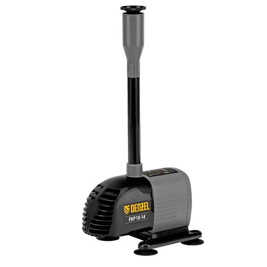 Насос фонтанный Denzel FNP18-14, 18 Вт, подъем 1,4 м, 750 л/ч, колокольчик/каскад (99030M)