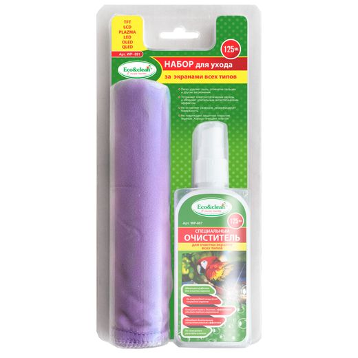 Набор для ухода за экранами всех типов Eco&clean 125мл (WP-091)