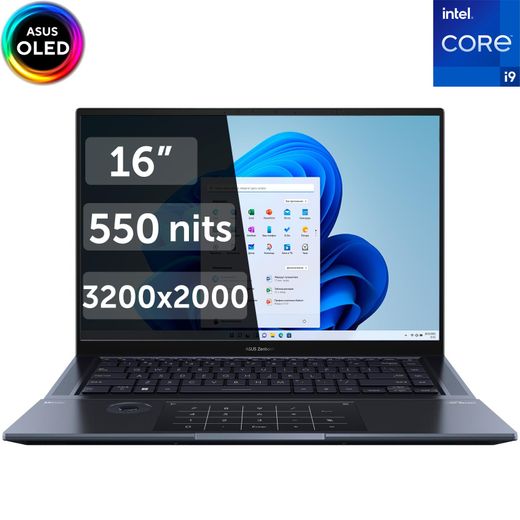 Ультрабук Asus Zenbook Pro OLED i9 13900H/ 32ГБ / 1000SSD / RTX4070 8ГБ / 16 / Win11Pro / (UX7602VI-MY040X)