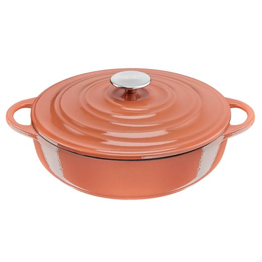 Сотейник с крышкой 28см оранжевая Lov (чугун) Tefal E2607204