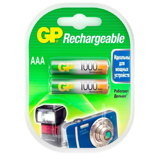 Аккумулятор AAA GP Rechargeable 2х1000mAh