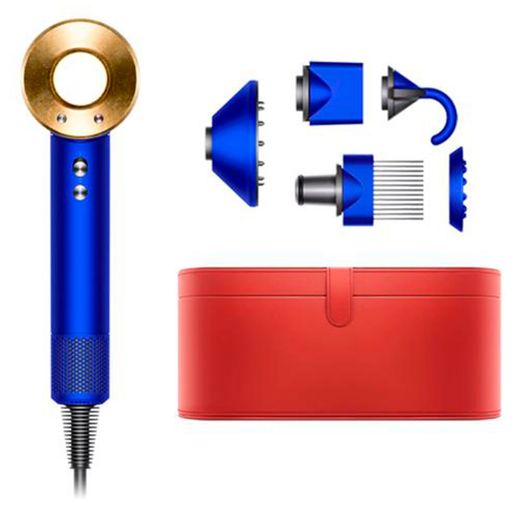 Фен Dyson HD07 Supersonic синий/золото ( с чехлом)