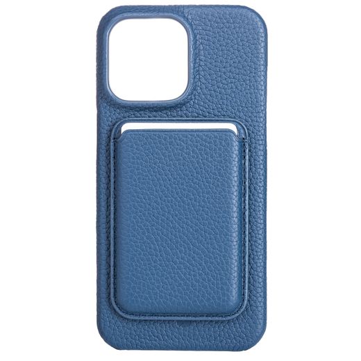 Чехол для iPhone 15 Pro Max, iLera NAPA leather Case 1.0, Deep Blue (iLNAPA15PRdb)