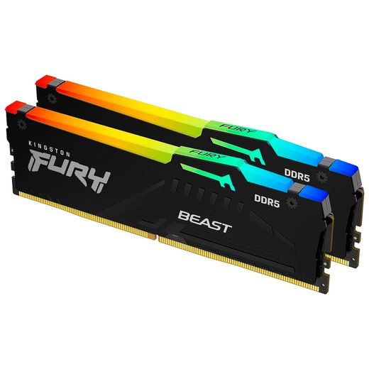 Оперативная память DDR5 DIMM 32GB(16GBx2)/5600Mhz PC5-44800 Kingston FURY Beast EXPO RGB