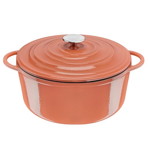 Кастрюля с крышкой 29см оранжевая Lov (чугун) Tefal E2600504