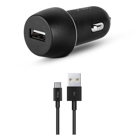 Автомобильное зарядное устройство ttec 2.1A + Type-C Cable Black (2CKS20CS)