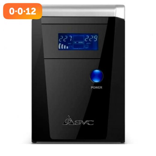ИБП SVC, 650VA/390W, AVR:165-275В, 2Shuko, LCD, Black (V-650-F-LCD)