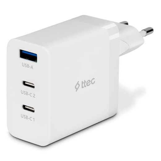 Адаптер питания ttec 65W PD/GAN USB-C Travel Charger, White (2SCG03B)