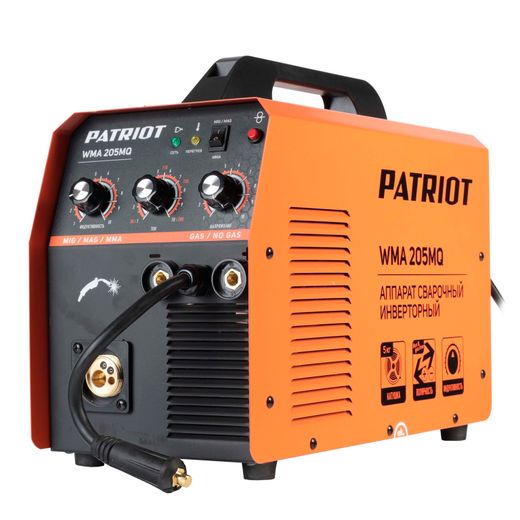 Полуавтомат сварочный инверторный PATRIOT WMA 205MQ MIG/MAG/MMA (605302155)