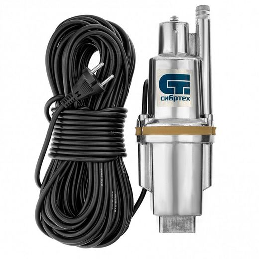 Вибрационный насос Сибртех СВН300-25, верхний забор, 300 Вт, напор 75 м, 1200 л/ч (99303M)