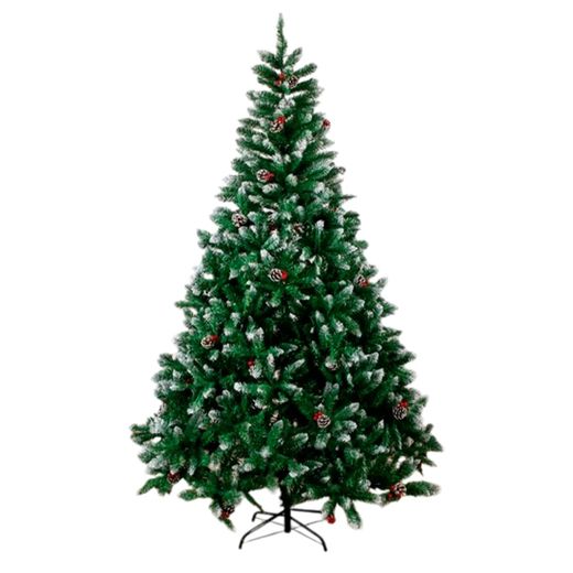 Ель заснеженная с шишками и ягодами 180см 33945