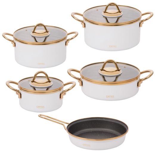 Набор посуды 9 пр. Белый Empire WHI-0658