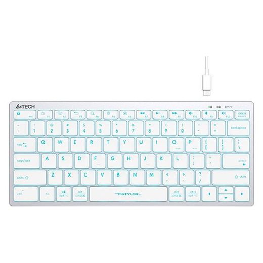 Клавиатура проводная USB A4tech Fstyler FX-61, Ice Blue