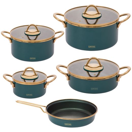 Набор посуды 9пр. Зеленый Empire GRE-0665