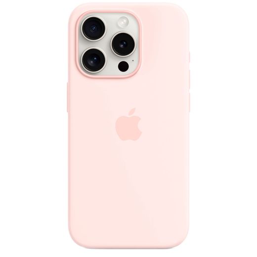 Чехол для iPhone 15 Pro, Silicone Case with MagSafe, Light Pink (MT1F3ZM/A)