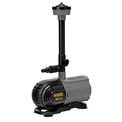 Насос фонтанный Denzel FNP31-24, 31 Вт, подъем 2,4 м, 1500 л/ч, колокольчик/2 каскада/гейзер (99031M
