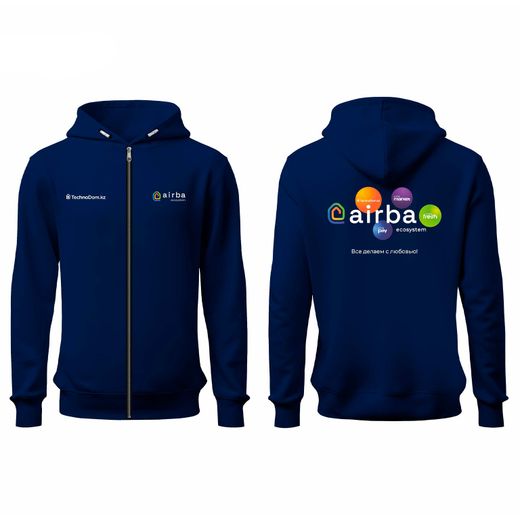 Толстовка с молнией Airba ECO System, Синий (XS)