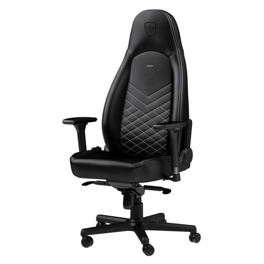 Игровое компьютерное кресло Noblechairs Icon, Black/Platinum white (NBL-ICN-PU-BPW)