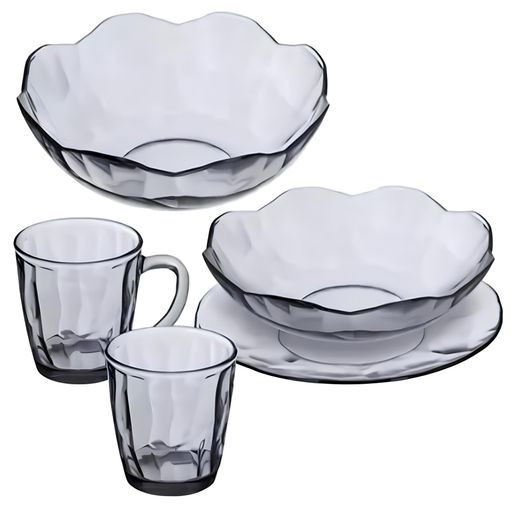 Столовый набор 25пр Black Diamond Verso Design 50557