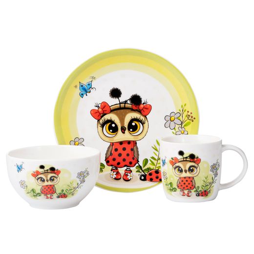 Набор детской посуды 3пр. Lucky owl Ardesto AR3454LS
