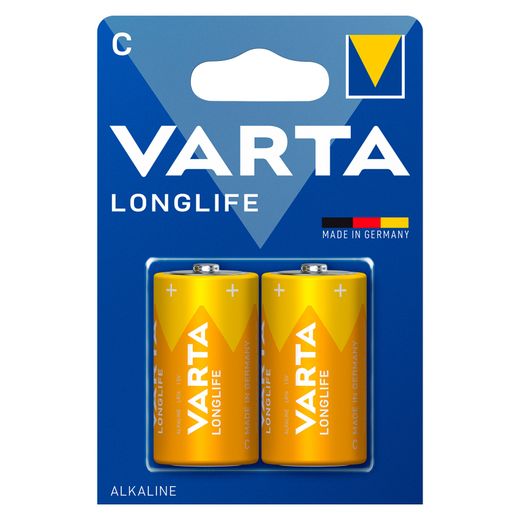 Батарейка C 2шт Varta Longlife Extra Baby (0001-4114-101-412)