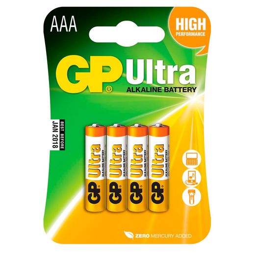 Батарейка AAA 4шт GP Ultra