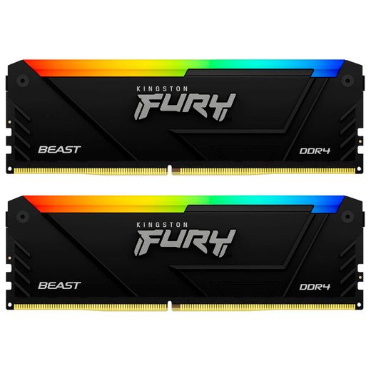 Оперативная память DDR4 DIMM 16GB(8GB*2)/3200MHz Kingston FURY Beast RGB (KF432C16BB2AK2/16)