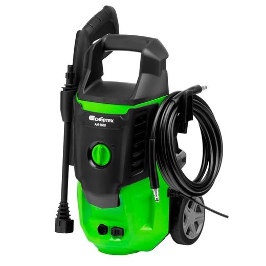 Мойка высокого давления Сибртех АМ-1800, 1800 Вт, 140 бар, 350 л/ч, колесная (58226M)