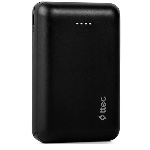 Внешний аккумулятор TTEC ReCharger Duo 10000 mAh, with USB-C Input/Output, Black (2BB187S)