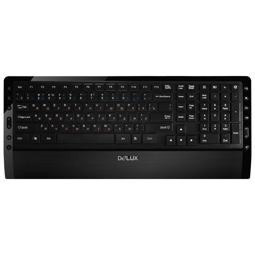 Клавиатура проводная USB Delux DLK-1900U Black