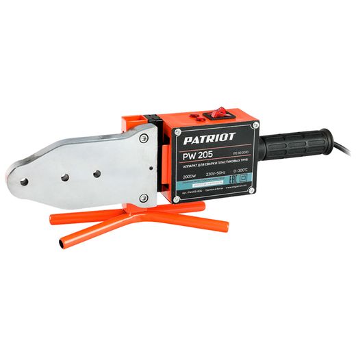 Аппарат для сварки пластиковых труб PATRIOT PW 205, 2000W, 6 насадок (170302010)